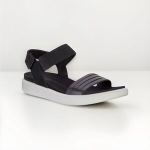 Ecco Flowt Women's Sandal Leather 38/7 Casual Comfort Strap Orthotic Arch Shoes
